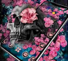 Pink Blossom Skull Theme penulis hantaran