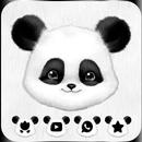 Cute Black and White Panda Theme APK