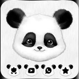 Cute Black and White Panda Theme icône