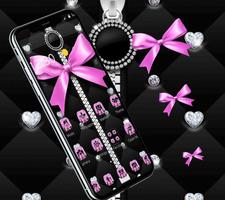 2 Schermata Pink Black Minny Bowknot Theme