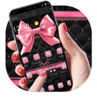 Pink Bowknot Diamond Leather Theme icono