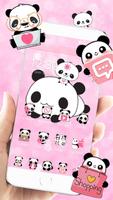 Mignon Panda theme Cute Panda Affiche