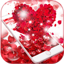 Rojo Rosa amor tema wallpaper Red Rose Love APK