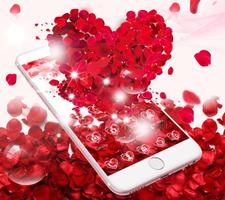 برنامه‌نما Red Rose Love Theme Wallpaper عکس از صفحه