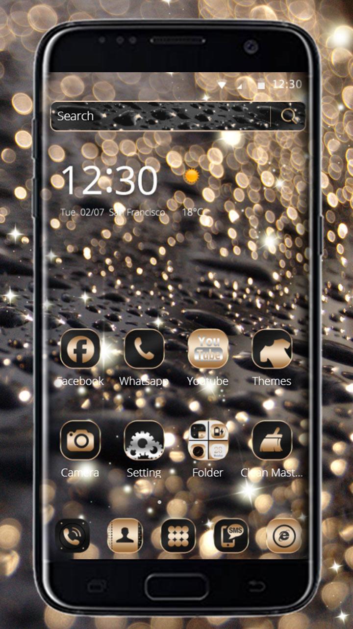 霓虹黑金水滴手机主题发光黑金4k壁纸锁屏安卓下载 安卓版apk 免费下载
