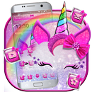 Girly Pink Unicorn Kitty Theme aplikacja