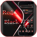 Czarny czerwony motyw Tapeta aplikacja