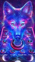 Neon Wolf Galaxy Launcher Theme screenshot 1
