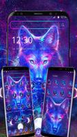 Neon Wolf Galaxy Launcher Theme screenshot 3