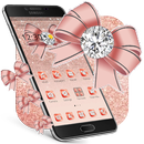 Rose Gold Glitter Diamond Theme APK