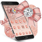 Rose Gold Glitter Diamond Theme ikona