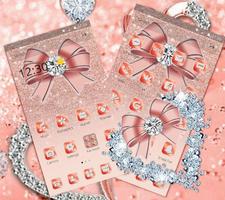 Rose Gold Glitter Diamond Theme capture d'écran 2