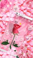 Pink Sparkle Diamond Flowers tema wallpaper Theme syot layar 2