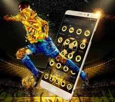 Golden Luxury Football Theme تصوير الشاشة 1