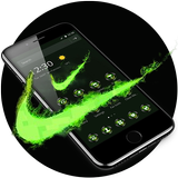 Green Neon Check Mark Theme icon