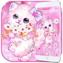 Fluffy Pink Kitty Theme APK