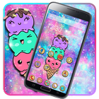 Galaxy Ice cream 2D Theme icône