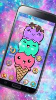 Galaxy Ice cream 2D Theme Affiche