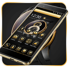 Luxury Clock Golden 2D Theme icône