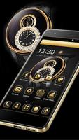 Luxury Clock Golden 2D Theme poster