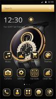 Luxury Clock Golden 2D Theme capture d'écran 3