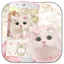 Cute pink kitty Theme APK