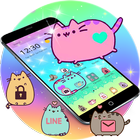Cuteness Pusheen Cat Cartoon Theme أيقونة