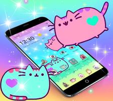 Cuteness Pusheen Cat Cartoon Theme Affiche