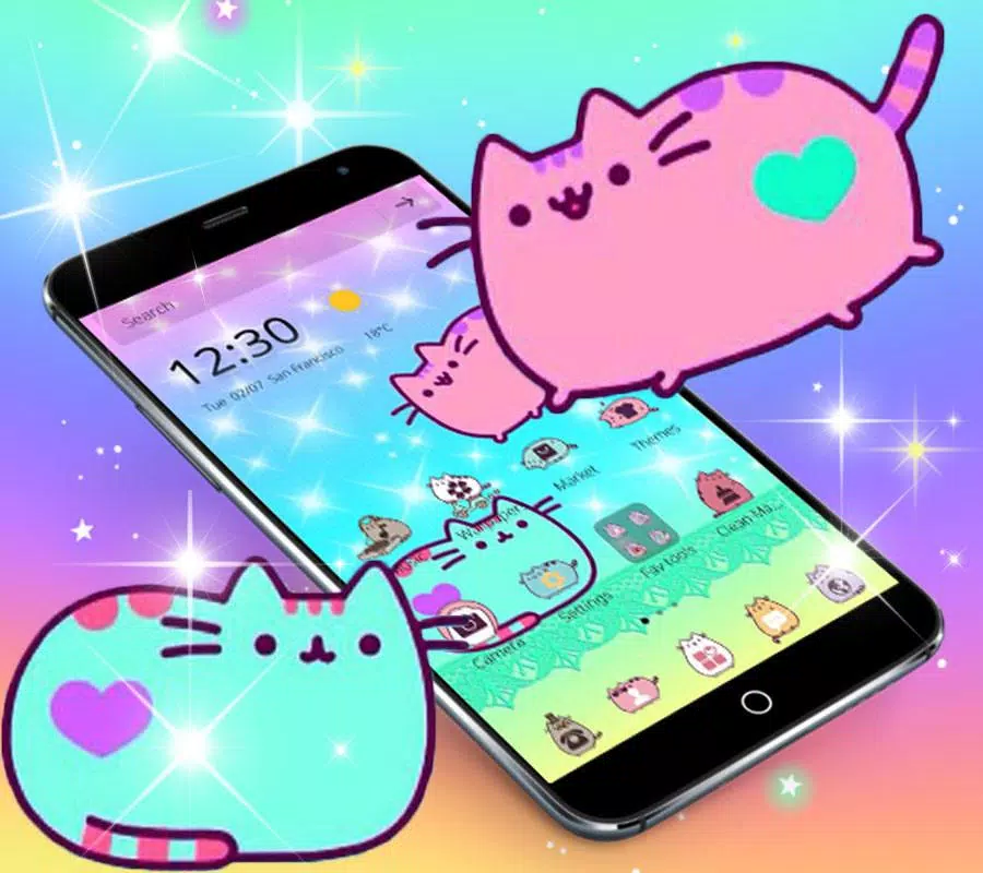 Tải xuống APK Cuteness Pusheen Cat Cartoon Theme cho Android