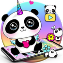Cute Panda Unicorn Theme APK