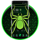 Neon Green Spider 2D Theme APK