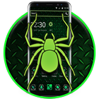 Neon Green Spider 2D Theme icône