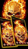 Horror Skull Fire Skull 2D Theme capture d'écran 1