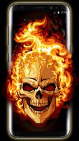 Horror Skull Fire Skull 2D Theme capture d'écran 3