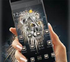 Metallic Mechanical Lion theme постер