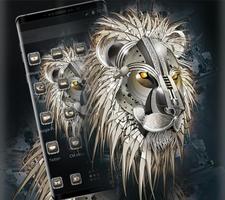 Metallic Mechanical Lion theme скриншот 1