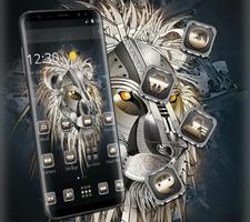 Metallic Mechanical Lion theme скриншот 2