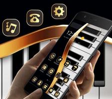 Poster Gold Luxury Piano Theme