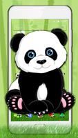 Cute Cartoon Panda 2D Theme Affiche