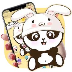 Yellow Cute Panda Bunny Theme APK Herunterladen