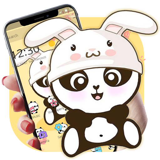 Yellow Cute Panda Bunny Theme