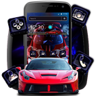 3D Sedan Speed Car 2D Theme Zeichen