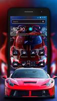 3D Sedan Speed Car 2D Theme Plakat