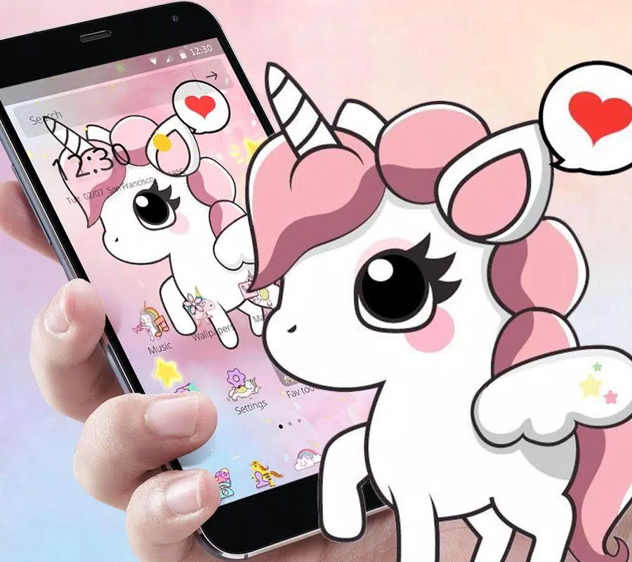 Cartoon Cute Lovely Unicorn Theme APK for Android Download