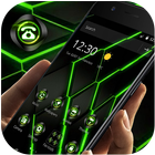 Green Neon Light Technology Theme icône