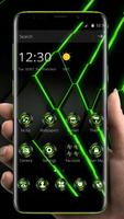 Green Neon Light Technology Theme Affiche