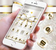 Extravagant Platinum Gold Bowknot Theme اسکرین شاٹ 3