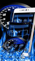 Sapphire Speedometer 2D Theme Affiche