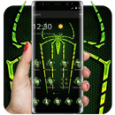 Green Fluorescent Spider Theme aplikacja