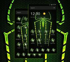 Green Fluorescent Spider Theme screenshot 2